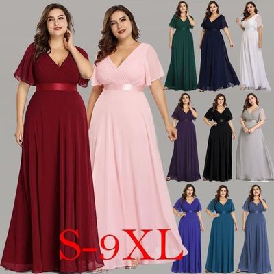 Long Elegant Chiffon Dresses 4xl 5xl 6xl $47.98