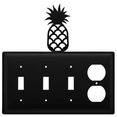 Wrought Iron Pineapple Triple Switch & Single Outlet https://wroughtironhaven.com