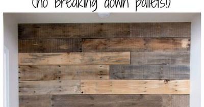 It is so easy to install a pallet wall in your home and this tutorial explains how to do it. The best part is you don't have to break down any pallets!
