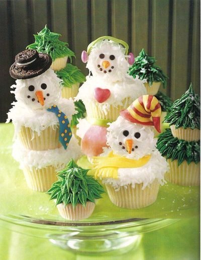 Christmas Snowmen Cupcakes