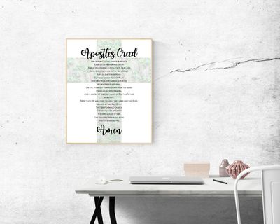 Apostles Creed, Catholic printable wall art $5.00