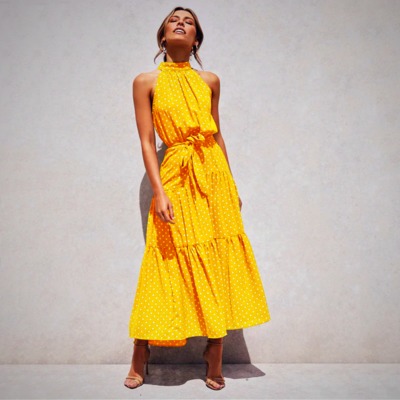 Elegant Summer Polka Dot Dress $36.99