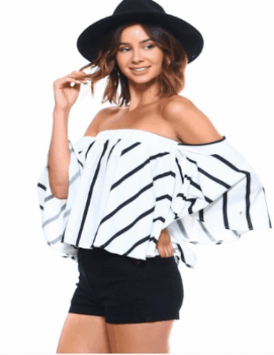 Women’s Chic Vertical Striped Off Shoulder Blouse $54.96
zhif.myshopify.com