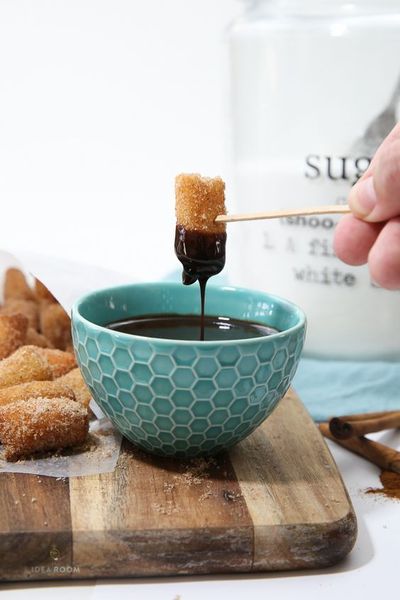 Make some homemade Churro Bites with this delicious and easy Churro Recipe. A great snack and perfect for Cinco de Mayo celebrations!