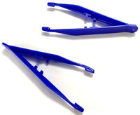Pack of 10 Disposable Blue Plastic Tweezers. Durable Pinching Forceps Tool £4.19