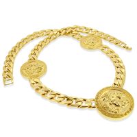 Gold Finish Medusa Design Link Chain Necklace £35.70