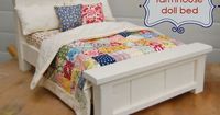 I want to make this! DIY Furniture Plan from Ana-White.com A doll bed modeled after our Farmhouse Beds, suitable for 18" dolls. This bed is slightly wider than traditional doll beds, to look more like our Farmhouse Beds.