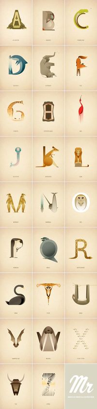 Illustrated Animal Alphabet by Marcus Reed