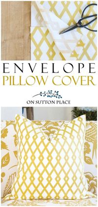 Step by step directions are included in this envelope pillow cover tutorial, including how to finish the inside with a french seam.