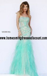 Sherri Hill 11227 Beads Mermaid Tulle Amazing Prom Dress