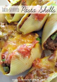 Quick, Easy and Delicious Dinner Idea: Taco Stuffed Pasta Shells