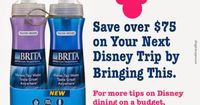 Walt Disney World dining on a budget tips | Planning your Disney dining experience | Save money on food in Disney world | Back a Brita water bottle for your next Disney vacation