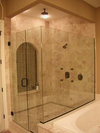 frameless shower door enclosure