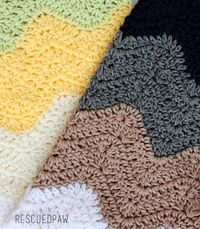 Modern Striped Ripple Baby Blanket {Crochet Pattern}