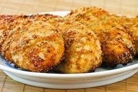 So much better than fried!Melt in Your Mouth Chicken Breast, 1/2 c parmesan cheese,1 c Greek yogurt, 1 tsp garlic powder, 1 1/2 tsp seasoning salt 1/2 tsp pepper, spread mix over chicken breasts, bake at 375 45 mins looks-delicious