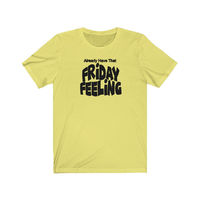 Friday Feeling T shirt is a casual shirt for the end of a hard week. A Unisex Style, Jersey, Short Sleeve, Trendy Tee $24.00