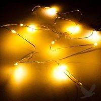 Bright LED Moon Lights - Silver Plated Copper Wire LED Light - Warm White