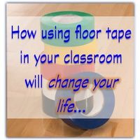 A bunch of ways to use floor tape in your classroom- wow- I didn't realize how awesome this stuff was!postnow- get later!!